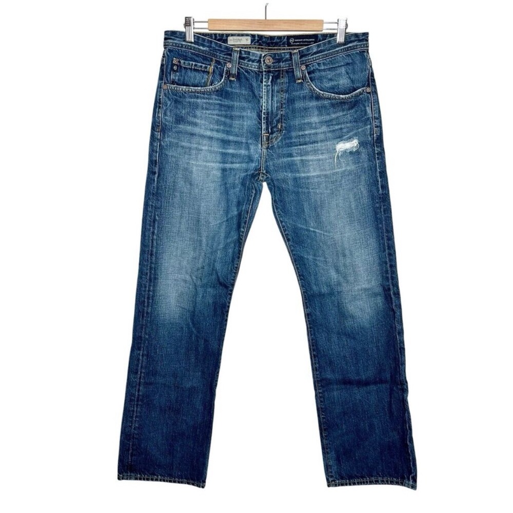 AG Adriano Goldschmied Y2K Protege Straight Leg Jeans Mens 34x32 Distressed